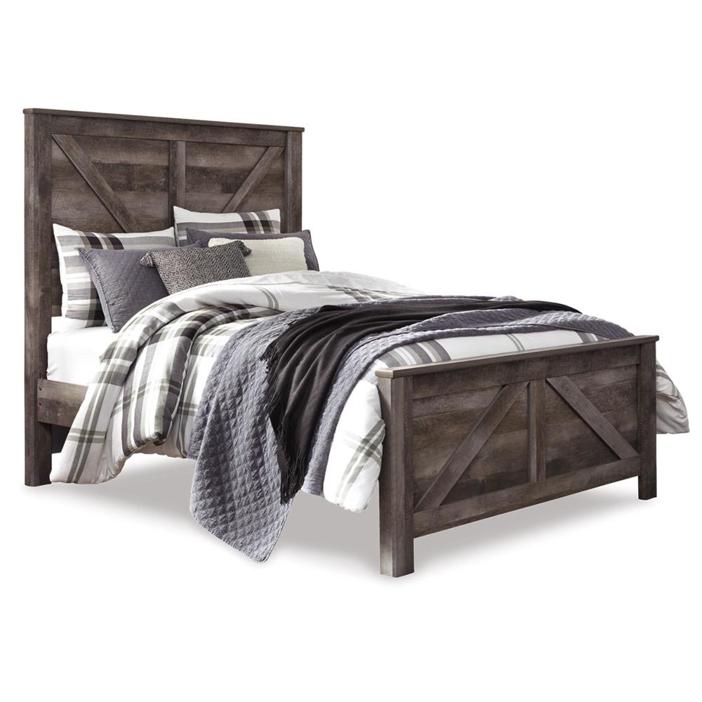 Signature Design by Ashley - Wynnlow Queen Crossbuck Panel Bed in Gray veiw 1