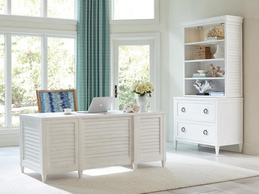 Sligh - Sanibel Bradenton Executive Desk, Creamy White - 320-400 veiw 2