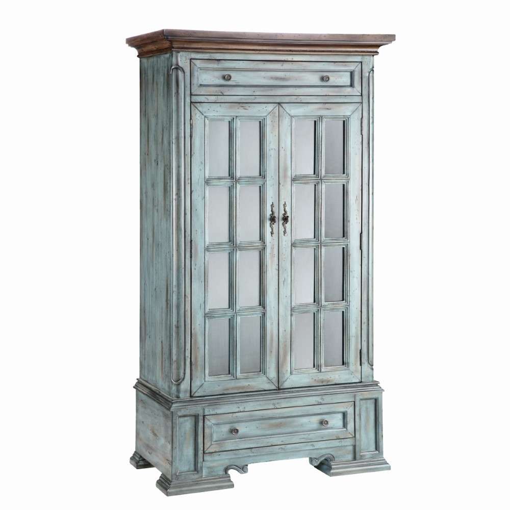Stein World - Hartford 2-Door 2-Drawer Cabinet with 3 Inner Shelves in Moonstone Blue - 12031 veiw 1