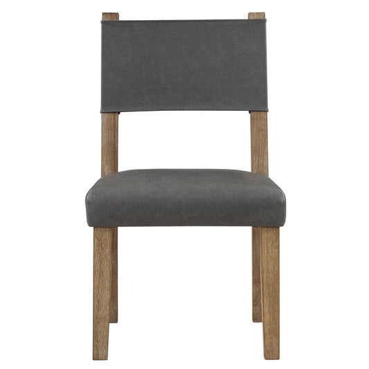 Steve Silver - Aubrey Side Chair, Waxed Driftwood finish with (Set of 2) - ABR500NS view 2