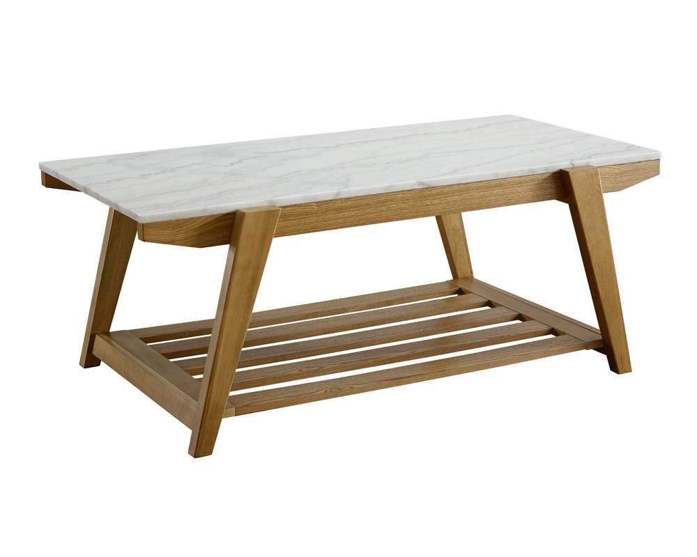 Steve Silver - Celeste White Marble Top Coffee Table - CE400C veiw 1