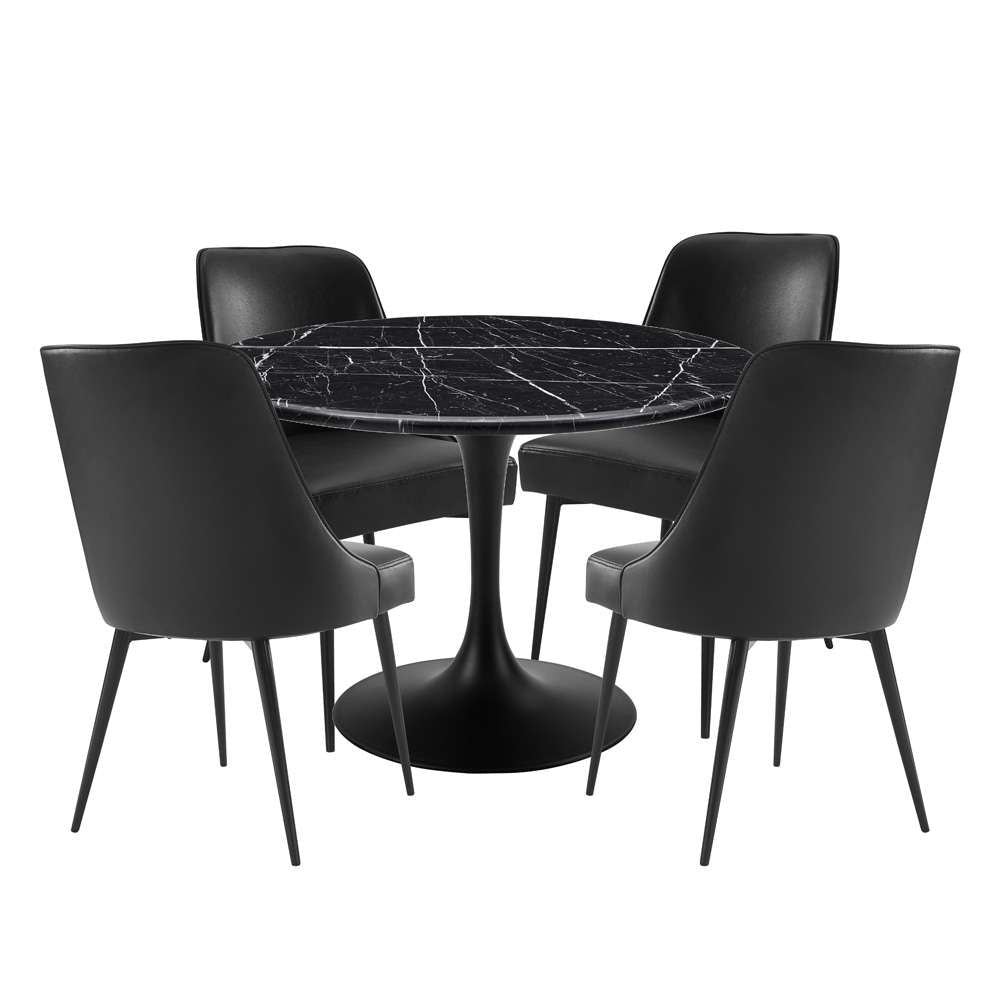 Steve Silver - Colfax Dining Set - Black - CF450KDBMTSB5PC veiw 1