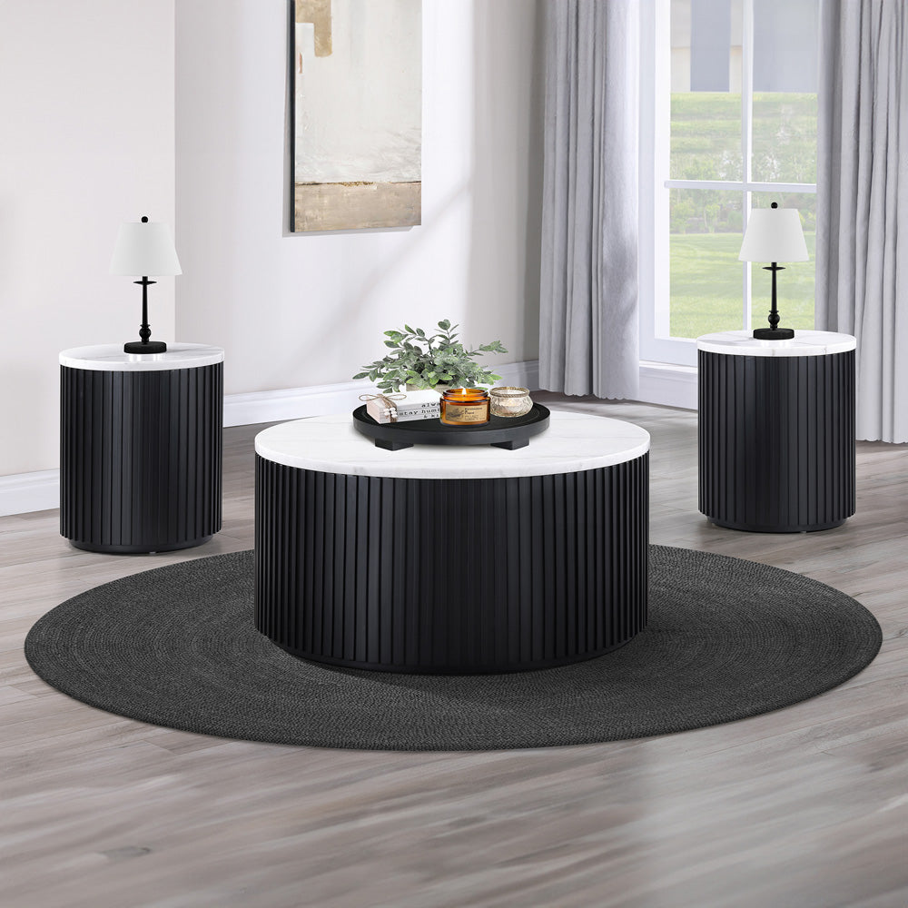 Steve Silver - Colvin Round End Table, Black Finish - COL100KWME view 5