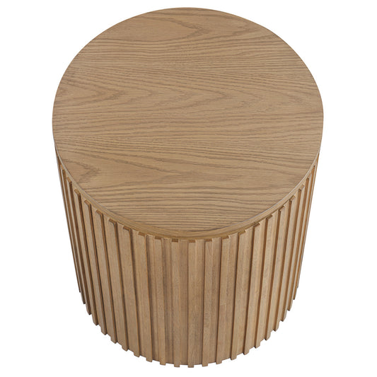 Steve Silver - Colvin Round End Table, Toffee Finish - COL100NE view 2