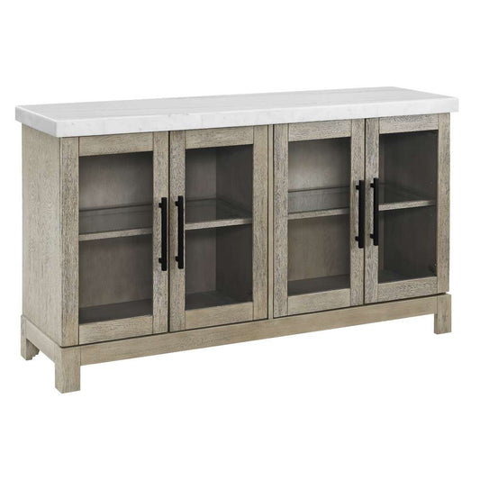 Steve Silver - Csrena Lighted White Marble Sideboard - CA520WSB veiw 2