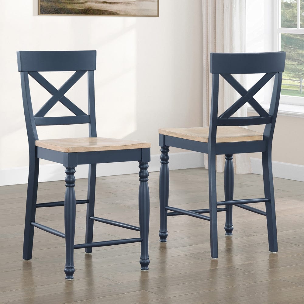 Steve Silver - Darcy 5-Piece Counter Dining Set Blue - DAR500B-C5PC view 9