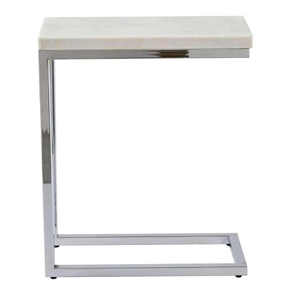 Steve Silver - Echo White Marble Top Chairside Table - EC100WEC veiw 1