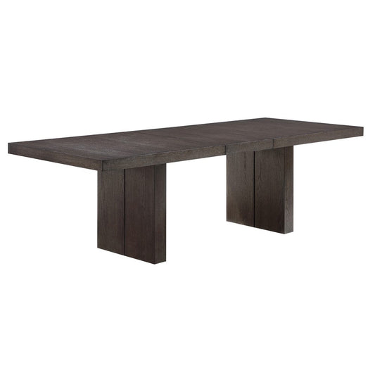Steve Silver - Evan 78-96-inch Dining Table w/18-inch Leaf, 4 Eggshell Chairs, Bench - EVA500NW-D6PC view 2