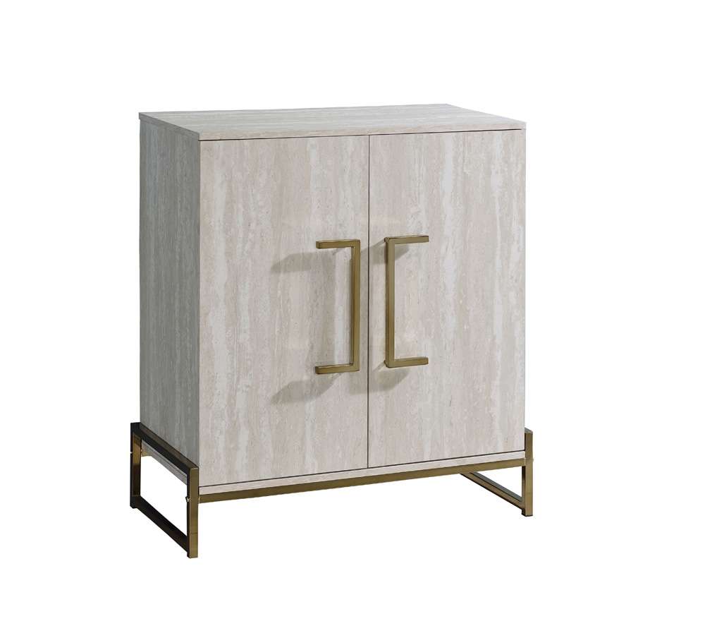 Steve Silver - Larkin Faux Marble Wine Cabinet - LK100SV veiw 1