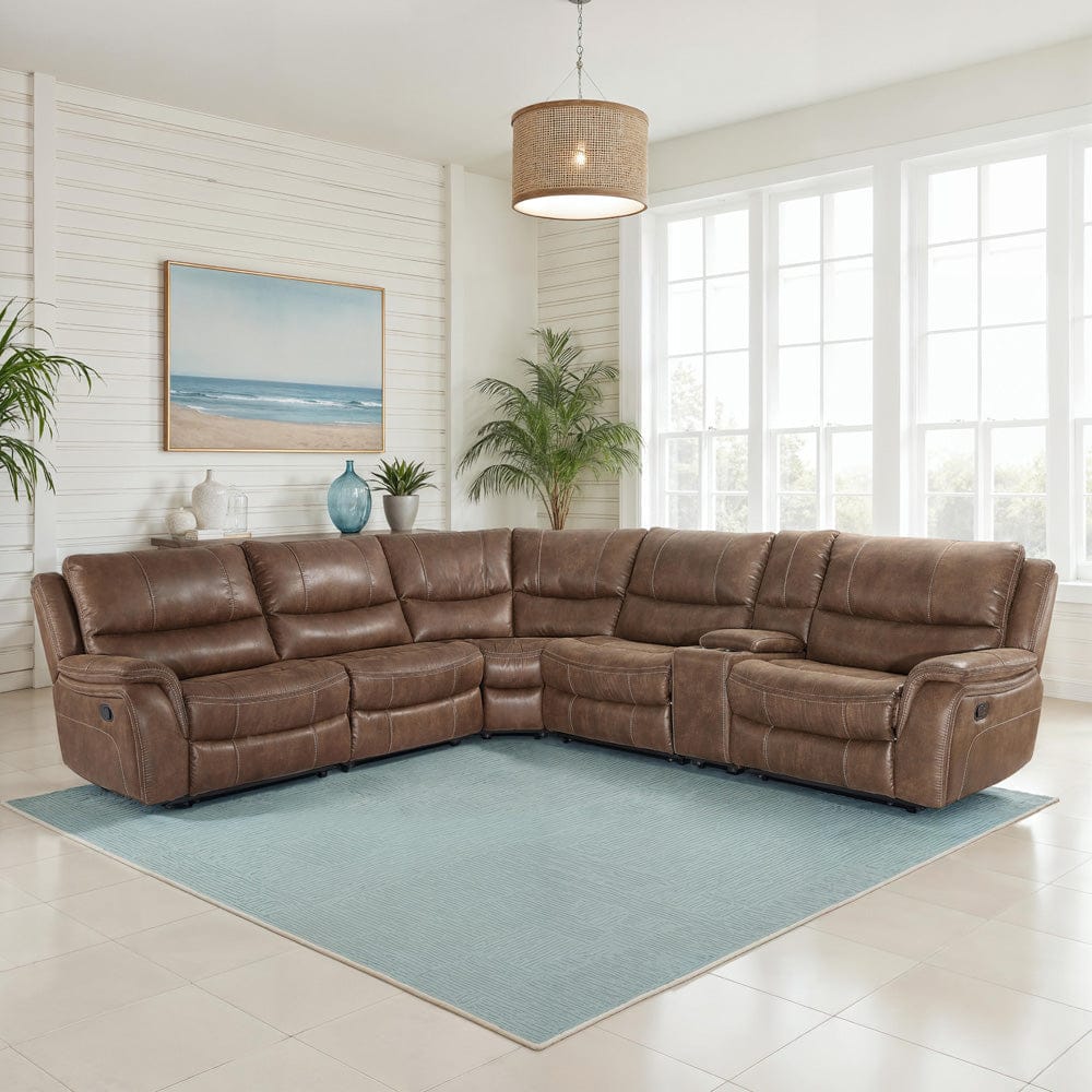 Steve Silver - Lehi 6-Piece Manual Reclining Sectional - LH97506PCSECT view 4