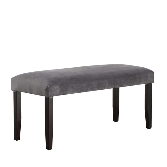 Steve Silver - Napoli Gray Velvet Bench - NL500BNG veiw 2