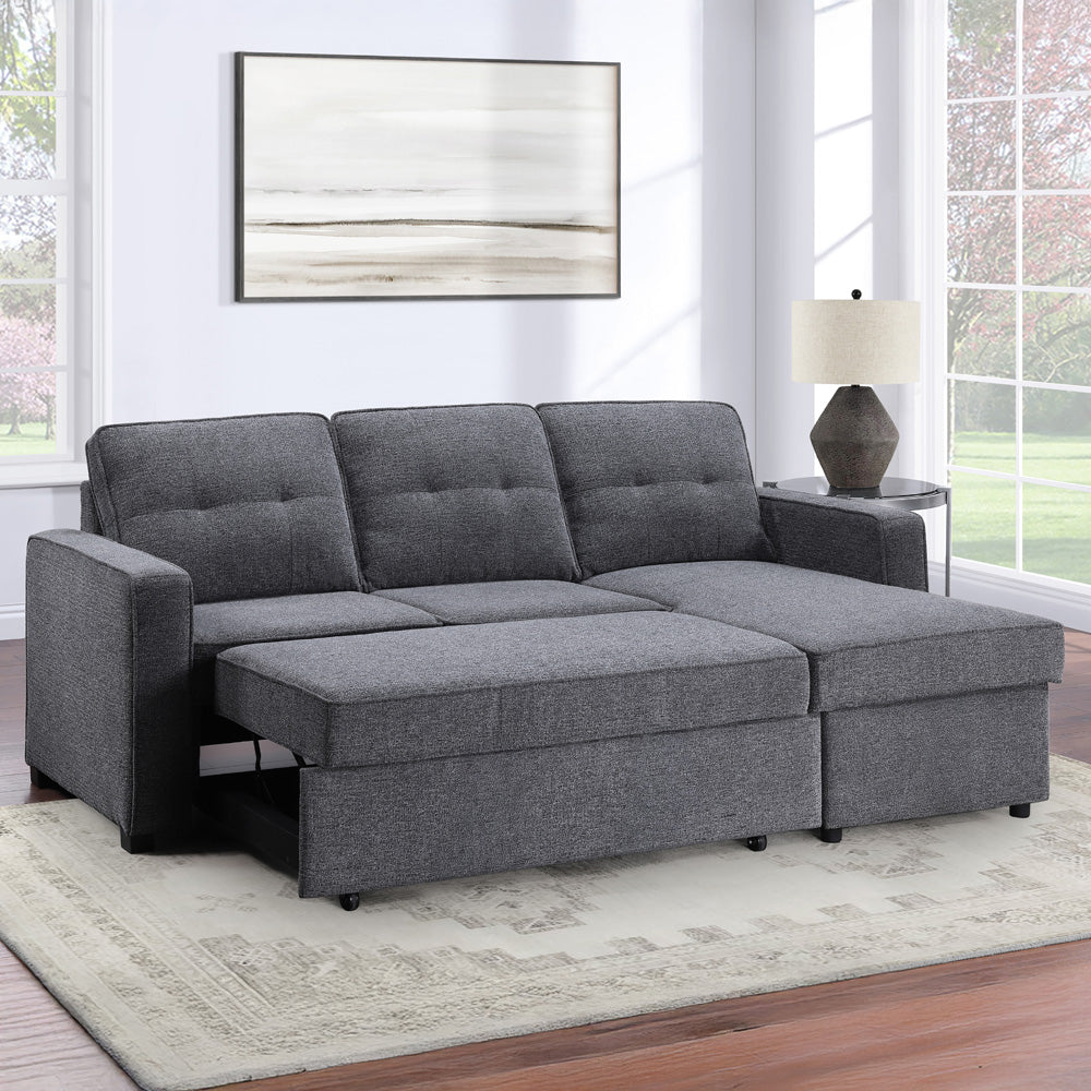Steve Silver - Noah Reversible 95" Chofa, Gray - NOA800G-CHOFA view 8