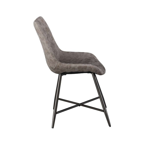 Steve Silver - Romona Brown Faux Leather Side Chair - (Set of 2) - RM440SB veiw 2