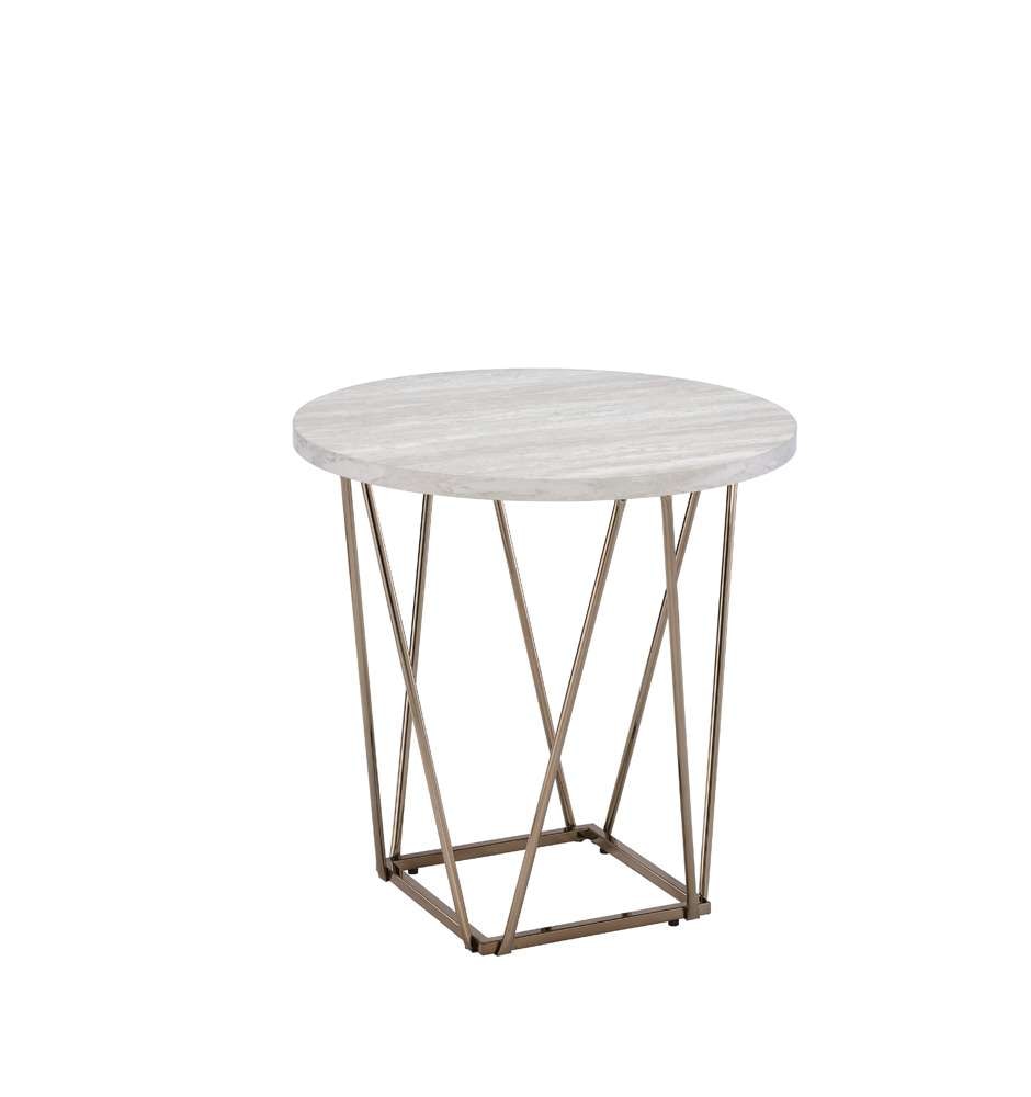 Steve Silver - Rowyn Faux Marble Top End Table - RW3000E veiw 1