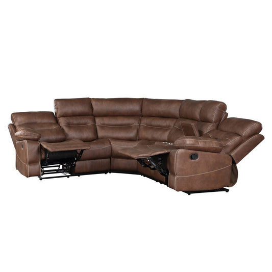 Steve Silver - Rudger 3-Piece Sectional (LAF,RAF,W), Brown - RUD800N-3PC-SECT view 2