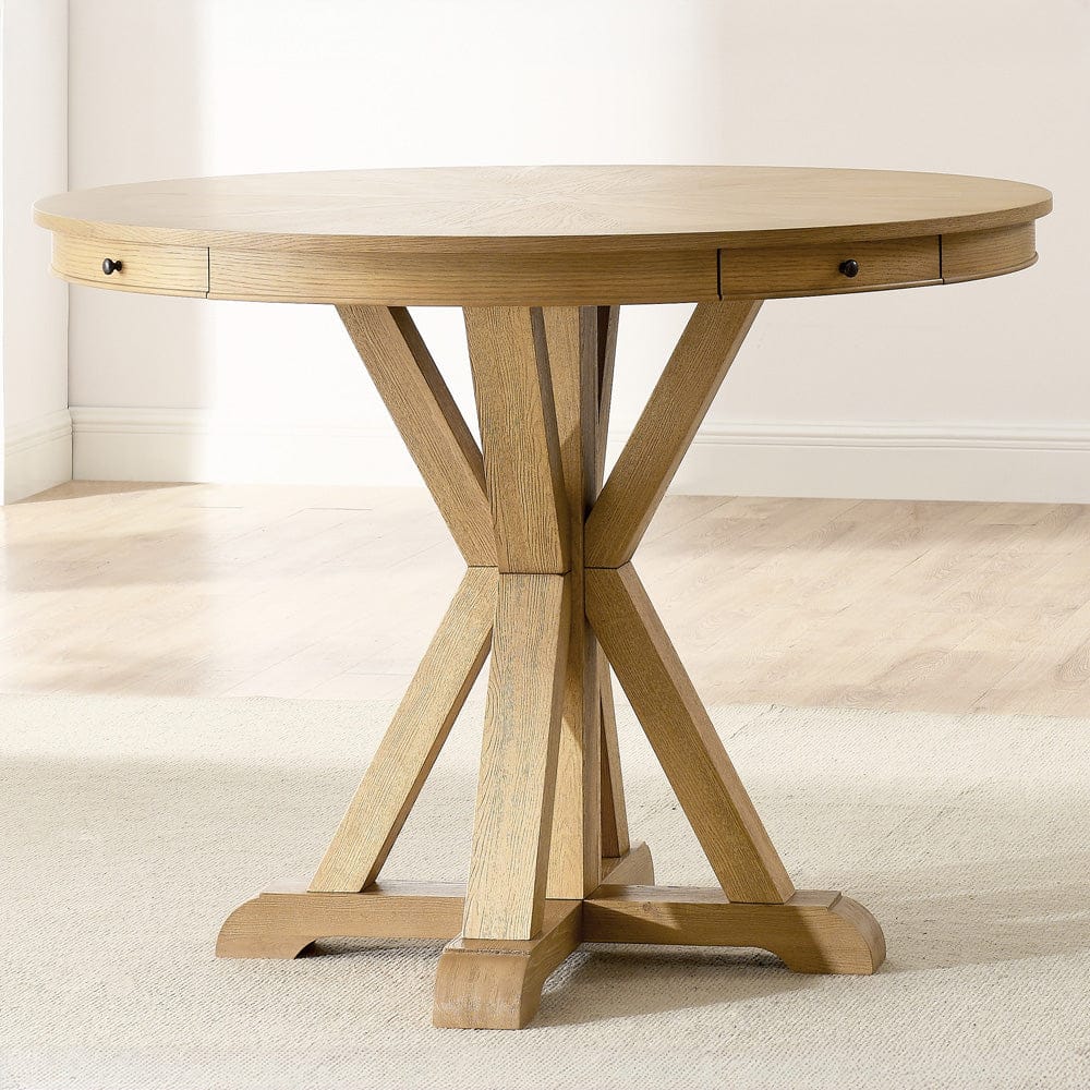 Steve Silver - Rylie Counter Table & 4 Swivel Counter Chairs, Natural Finish - RL600N-C5PC view 9