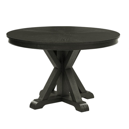 Steve Silver - Rylie Dining Table & 4 Captains Chairs, Black Finish with Sand Vegan Leather - RL500K-D5PC view 2