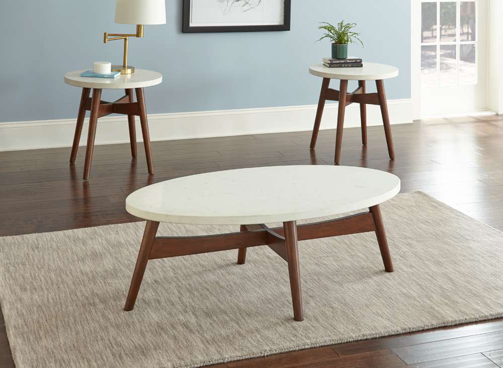 Steve Silver - Serena Silverstone Round End Table - SE300E veiw 5