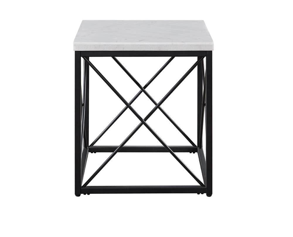 Steve Silver - Skyler White Marble End Table - SK200E veiw 1