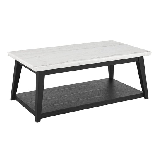 Steve Silver - Vida White Marble, Black Finish 3-Piece Occasional Set (Cocktail Table & 2 End Tables) - VD300KW-2E-3PC view 3