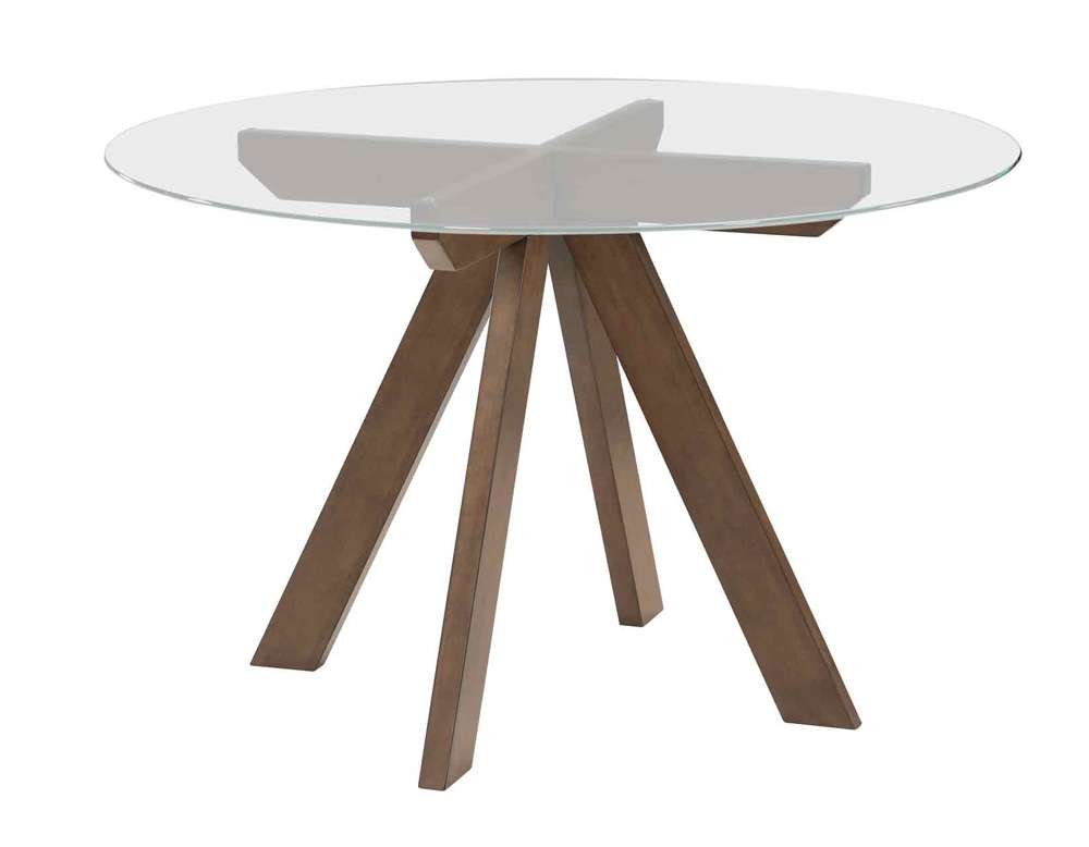 Steve Silver - Wade Round Glass Top Dining Table - WD500TTTB veiw 1