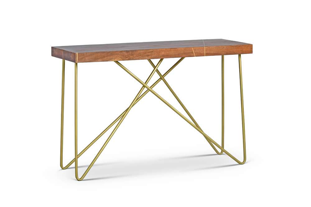 Steve Silver - Walter Brass Inlay Sofa Table - WT300S veiw 1