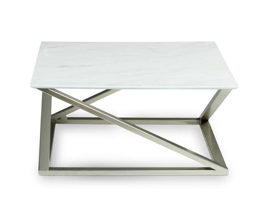 Steve Silver - Zurich Faux White Marble Top Cocktail Table - ZU100C veiw 2