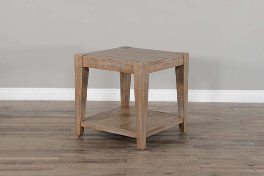 Sunny Designs - 24in Modern Mindi Wood End Table in Weathered Brown - 3162WB-E veiw 2