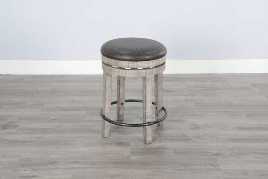 Sunny Designs - Alpine Grey - Counter Swivel Stool, Cushion Seat (Set of 2) - 1624AG-24 veiw 2
