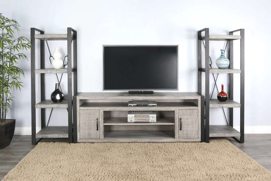 Sunny Designs - Alpine Grey - Entertainment Wall ( Console+2 Piers ) - 3652AG veiw 2