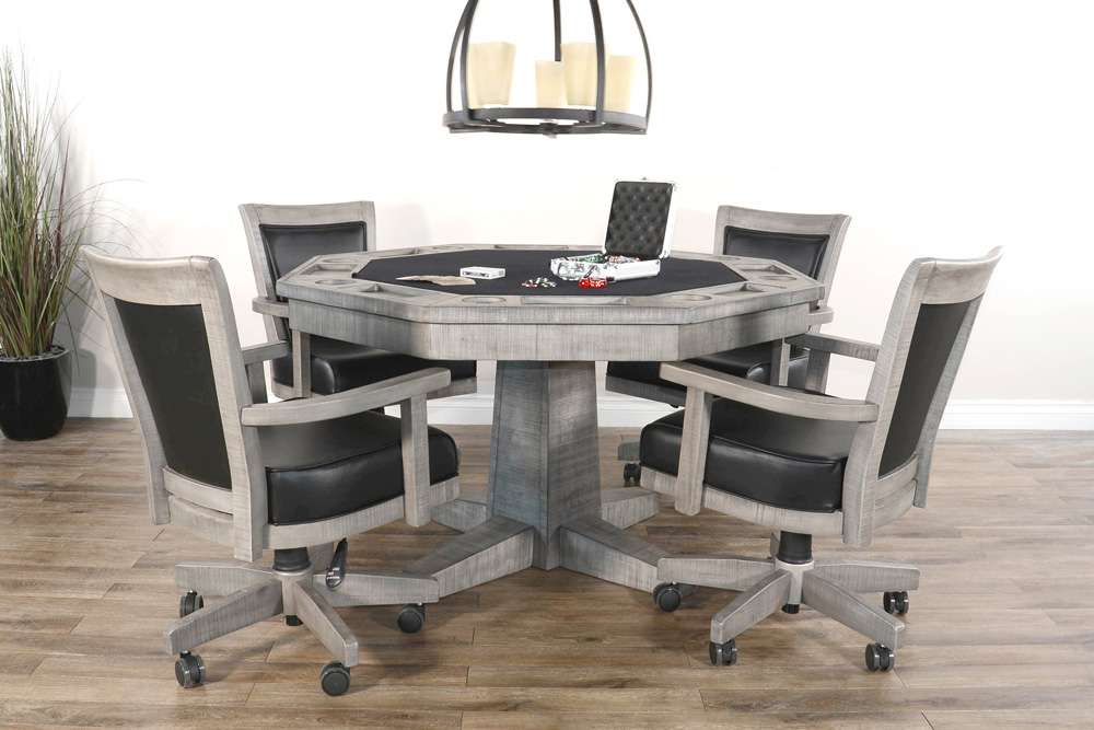 Sunny Designs - Alpine Grey - Game Chair with Casters, Cushion Seat & Back - 1444AG veiw 6