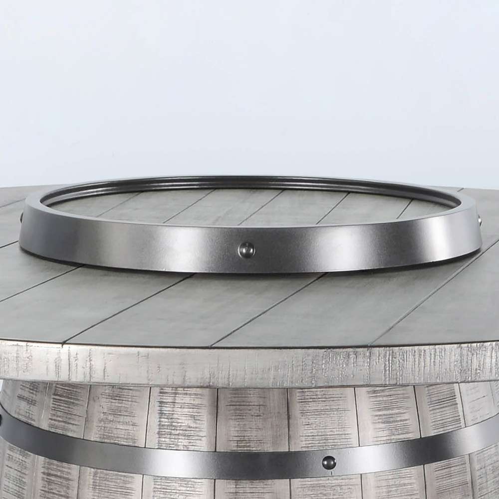 Sunny Designs - Alpine Grey - Round Pub Table with Wine Barrel Base - 1038AG veiw 7