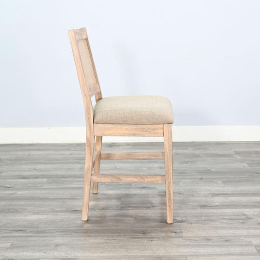 Sunny Designs - Cane Back Cushion Seat Counter Stool - 1426WE-24 veiw 2