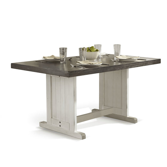 Sunny Designs - Carriage House Table Only in White & Dark Brown - 0113EC-T veiw 2