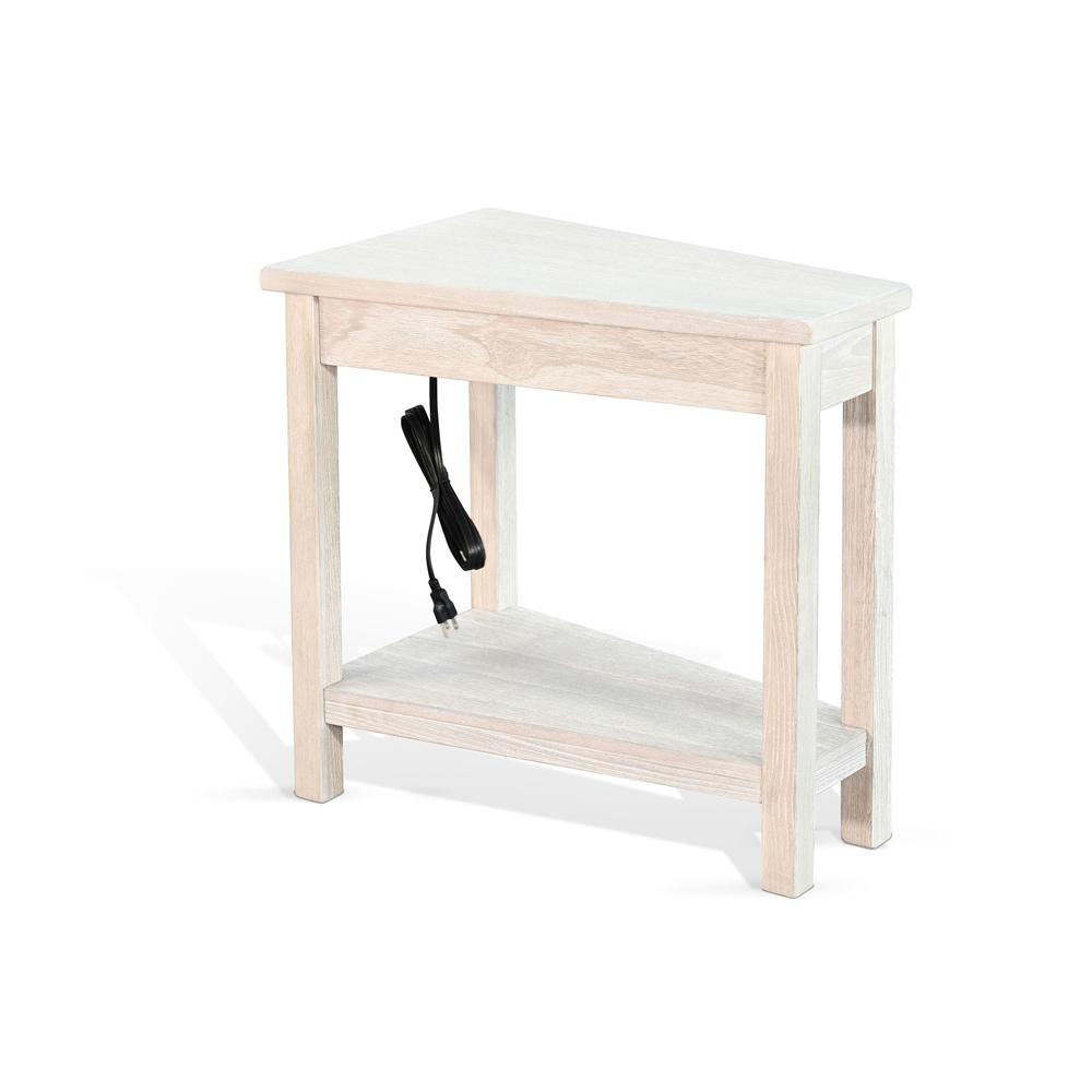 Sunny Designs - Chair Side Table with Power Strip - Light Gray - 2226OP-P