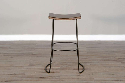 Sunny Designs - Doe Valley - Bar Metal Frame Saddle Seat Barstool - 1655BU-30_CLOSEOUT veiw 2