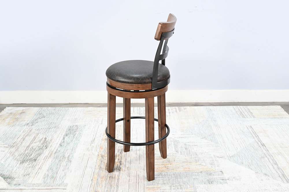 Sunny Designs - Doe Valley - Bar Swivel Barstool, Cushion Seat (Set of 2) - 1624BU-B30 veiw 4