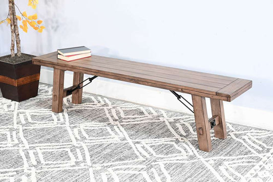 Sunny Designs - Doe Valley - Bench with Turnbuckle, Wood Seat - 1522BU veiw 2
