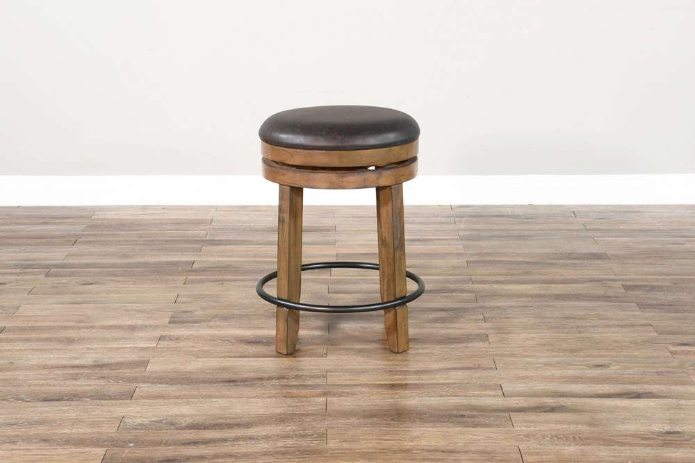 Sunny Designs - Doe Valley - Counter Swivel Stool, Cushion Seat (Set of 2) - 1624BU-24 veiw 2