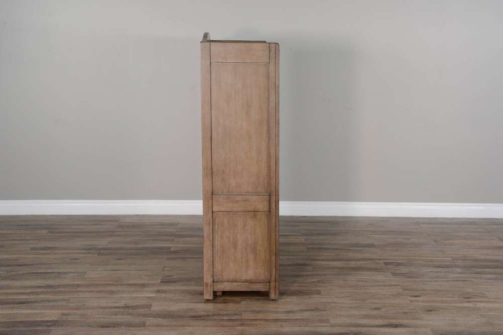 Sunny Designs - Doe Valley - Doe Valley 57in Wood Storage Bookcase and Bench in Light Brown - 2993BU veiw 4