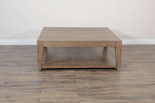 Sunny Designs - Doe Valley - Doe Valley Mahogany Wood Coffee Table with Casters in Light Brown - 3148BU-C2 veiw 2
