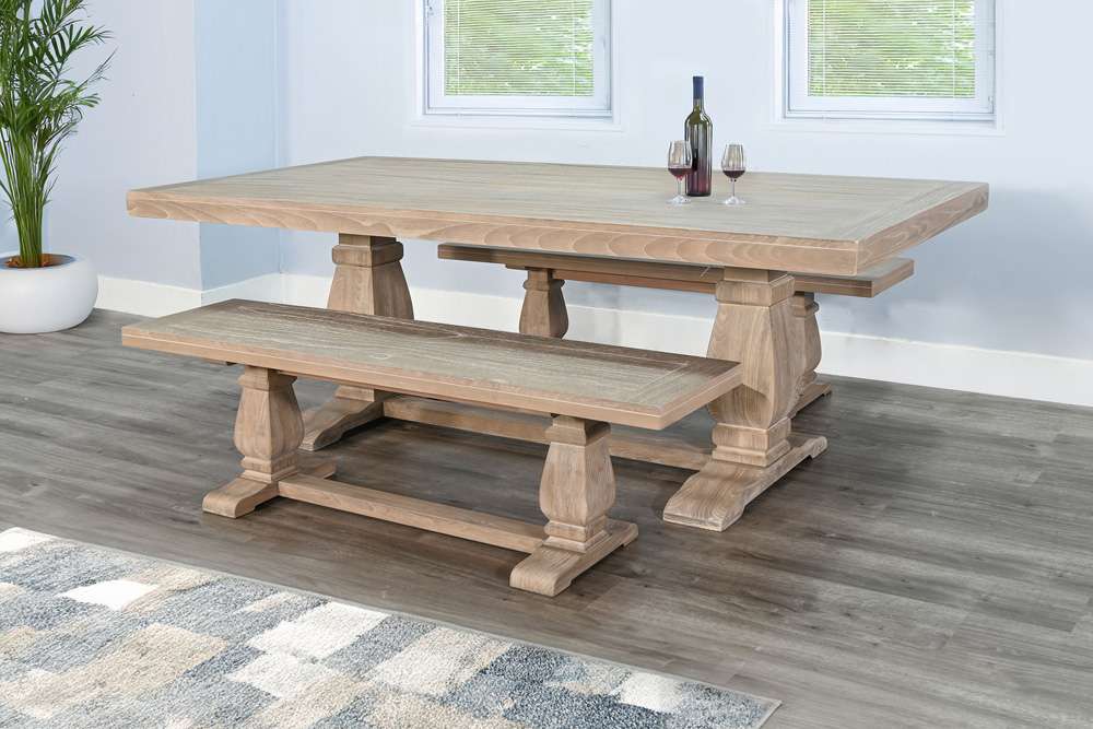 Sunny Designs - Gianna Wood Dining Bench - 1502WE veiw 3