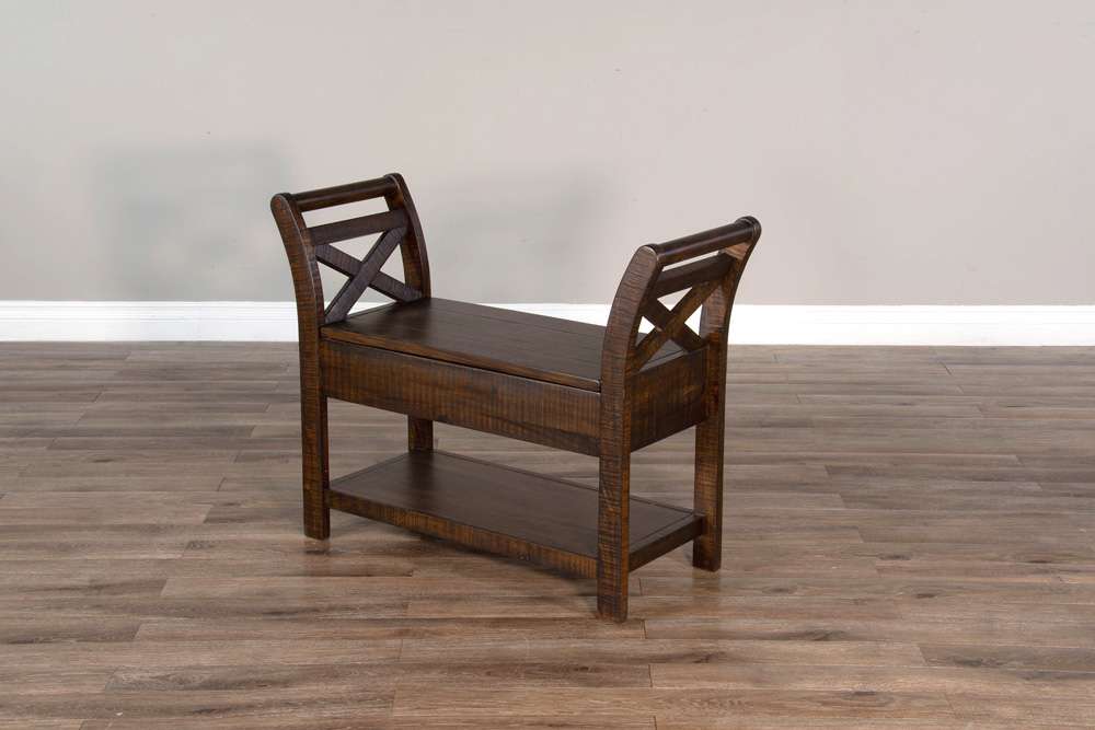 Sunny Designs - Homestead - Accent Bench with Storage, Wood Seat - 2075TL veiw 5