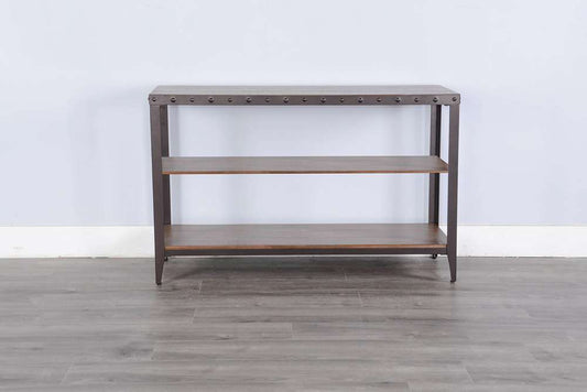 Sunny Designs - San Diego Metal & Solid Wood Sofa Table in Brown - 3173AB-S veiw 2