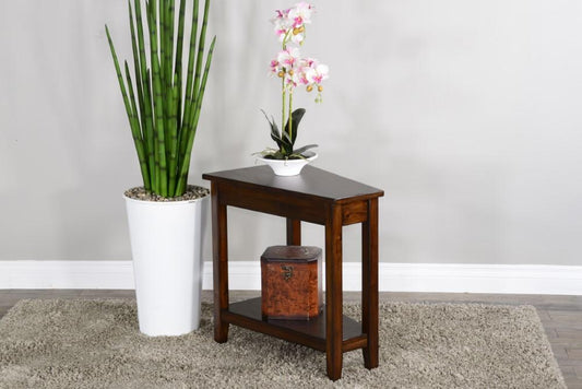 Sunny Designs - Santa Fe Chair Side Table with 1 Shelf in Dark Chocolate - 2226DC2 veiw 2
