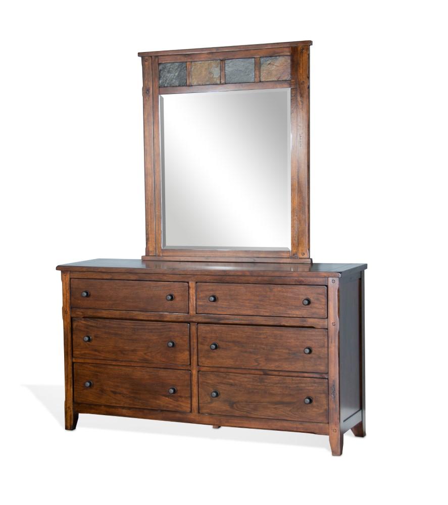 Sunny Designs - Santa Fe Petite Dresser & Mirror Set in Dark Brown - 2334DC-D_M veiw 1