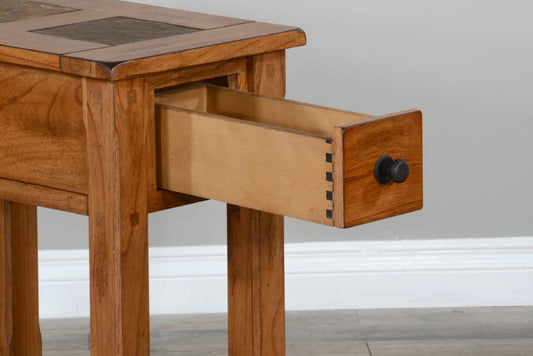 Sunny Designs - Sedona Chair Side Table in Light Brown - 3143RO2-CS veiw 2