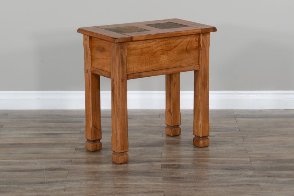 Sunny Designs - Sedona Chair Side Table in Light Brown - 3143RO2-CS veiw 5