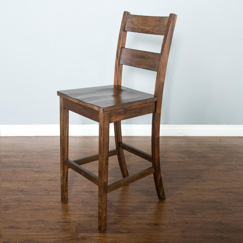 Sunny Designs - 30inH Ladderback Barstool with Wood Seat (Set of 2) - 1508VM-30 veiw 1