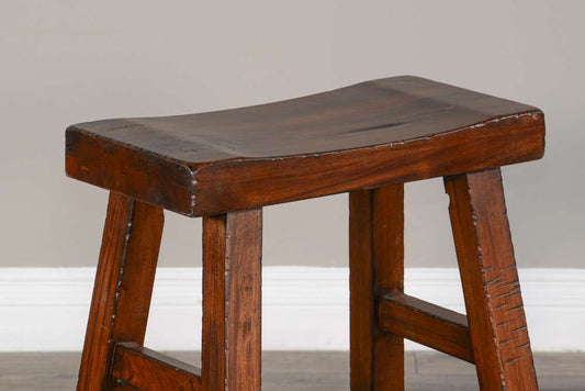 Sunny Designs - Tuscany - Counter Saddle Seat Stool, Wood Seat (Set of 2) - 1768VM-24 veiw 2